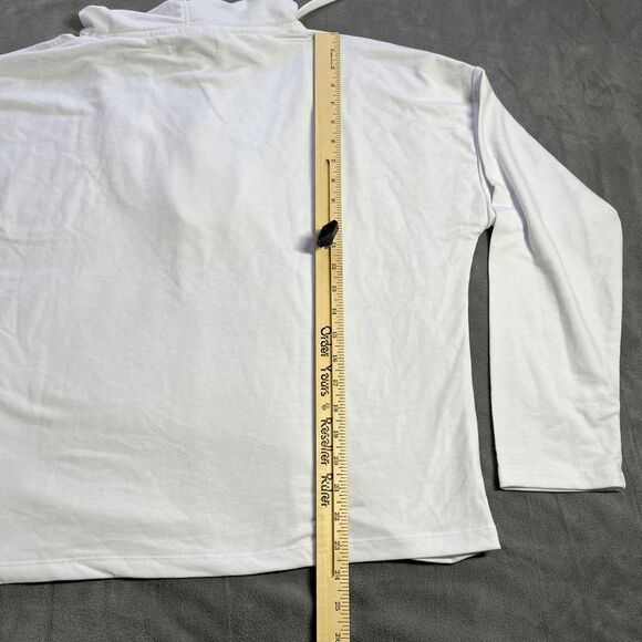 Rae Dunn Best Mom Ever Berkeley Hoodie L White Lounge Sleep Sweatshirt Pullover - Picture 9 of 11